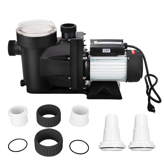 Anbull 1.5HP Swimming Pool Pump, 7140GPH In/Above Ground Pool Pump with 59.05'' Electric Cord, High Efficiency and Low Noise, Apply to Water Circulation in Filtration System (110-120V/60HZ)