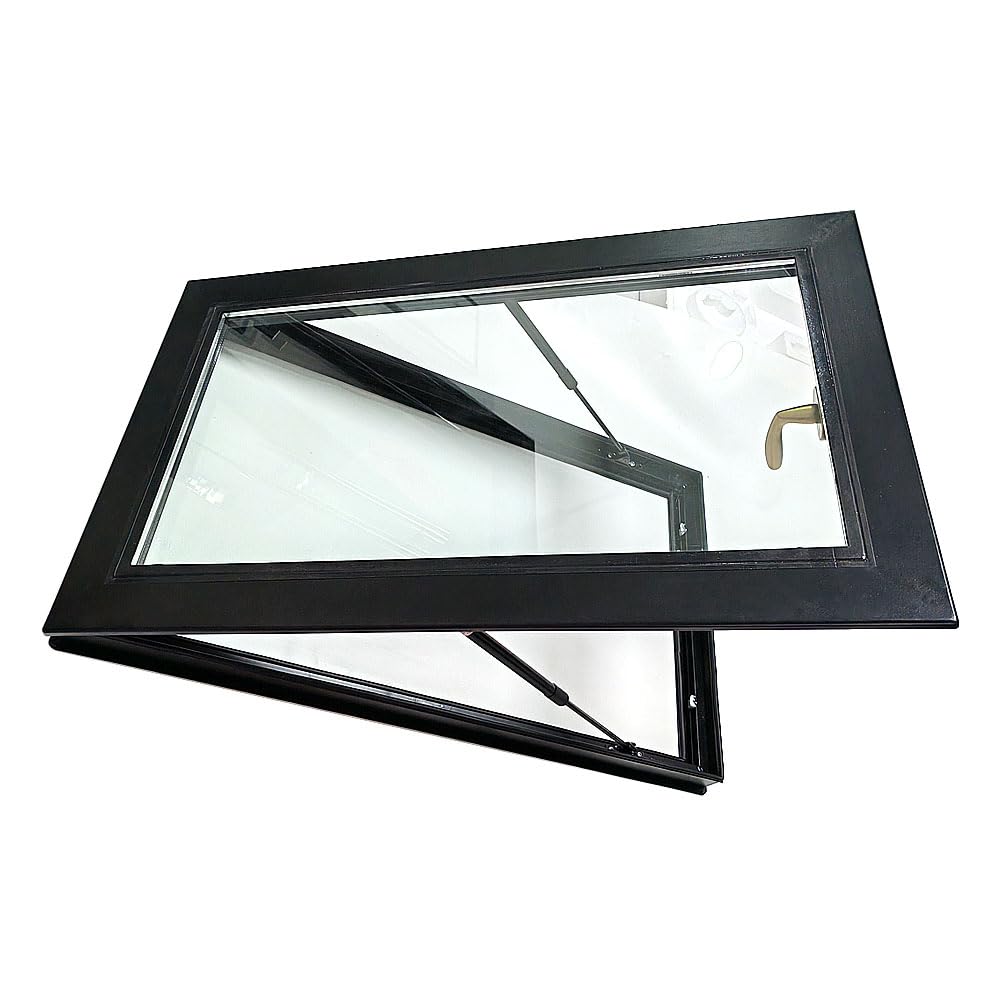Skylights & Roof Windows;Skylight Window - Square/Rectangle;Roof Skylights;Manual Ventilation Partition Mounted Skylight,Aluminium Alloy + Double Glass Skylight (5 Size) (35"×20")