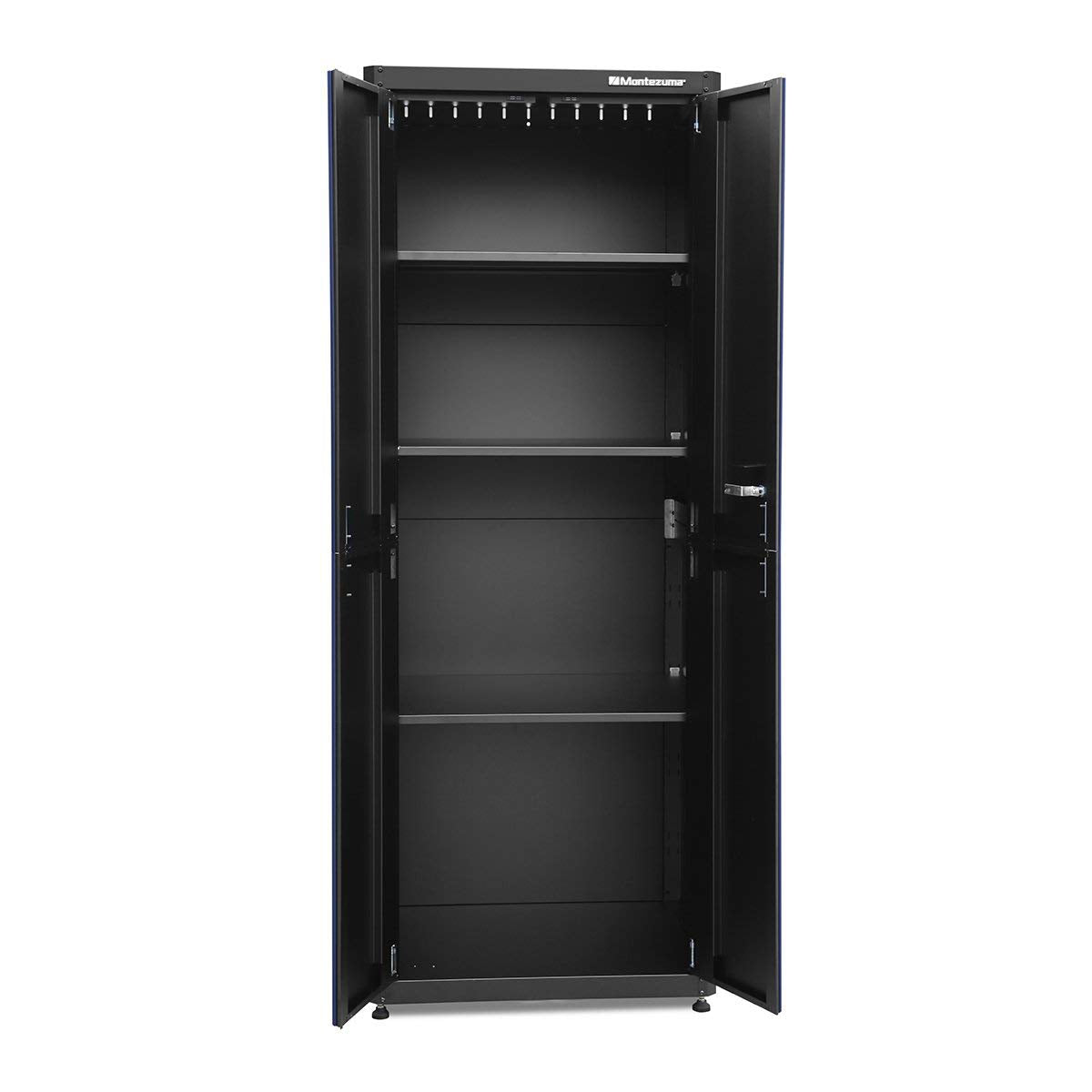 Montezuma Garage Tool Storage System - 2Piece Combo Workbench with Locking Cabinet & Stainless Steel Worktop - EC-EH