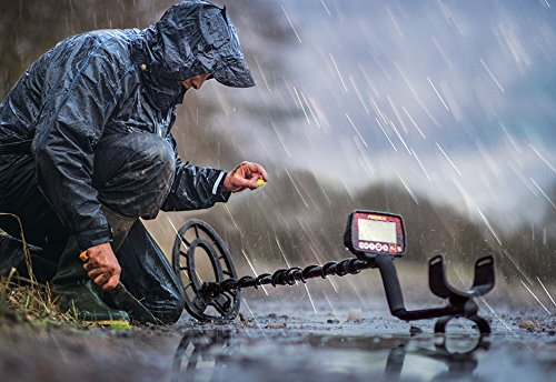 Fisher F44 Metal Detector with Weatherproof Design, Large LCD Display, and Sensitive Detection Features, Ideal for Both Beginners and Experienced Treasure Hunters Seeking Reliable Performance