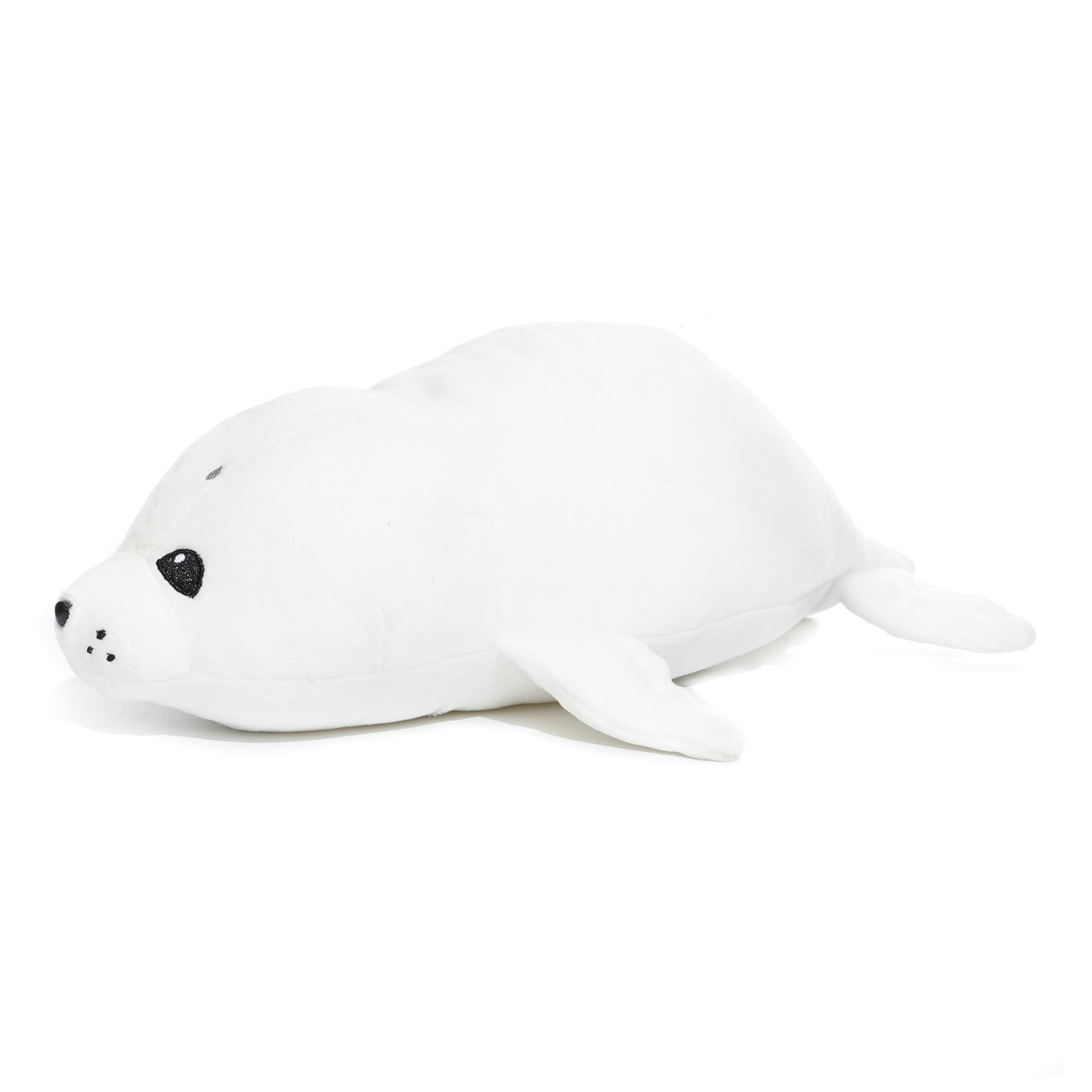 WEIGEDU Adorable White Baby Seal Plush Pillow – Soft Stuffed Animal Toy, Cuddly Hugging Body Pillow for Kids & Adults, 20" Arctic Ocean Seal Doll, Cute Sea Animal Plushie for Gifts & Decor