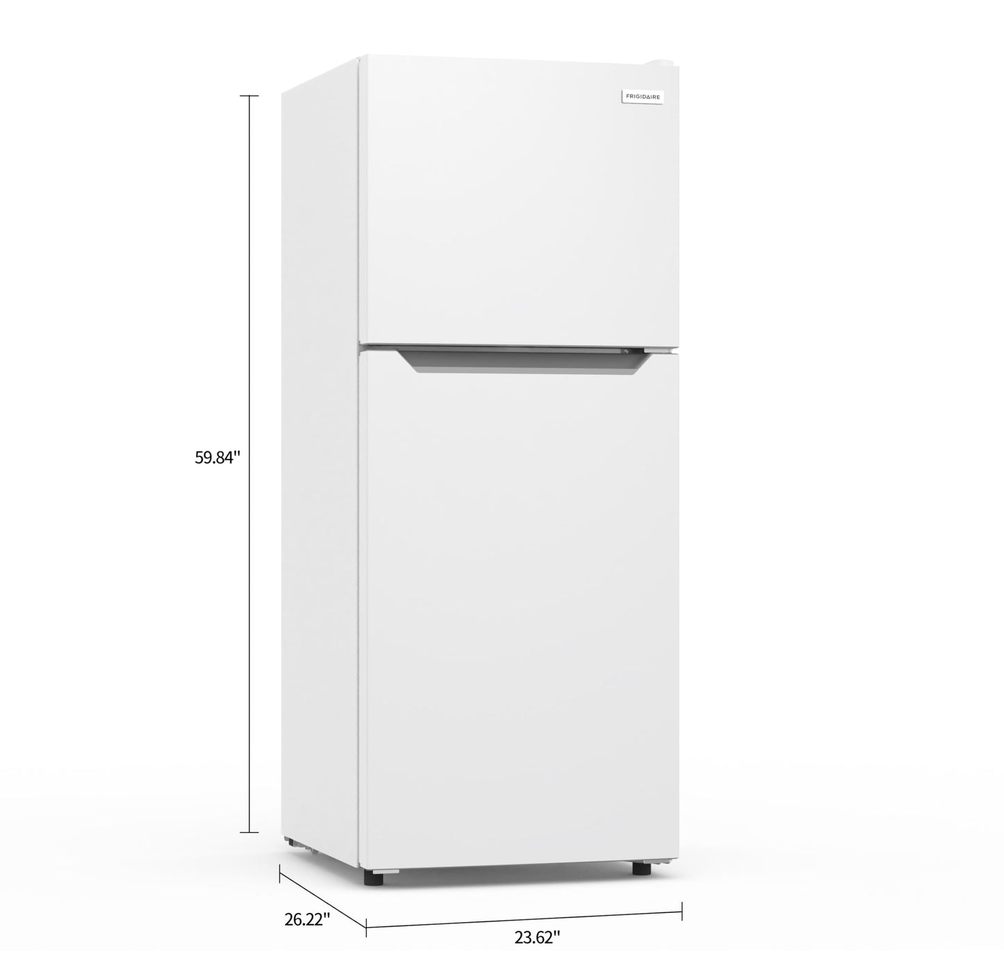 Frigidaire, Frost Free Top Mount 2 Door Apartment Size Refrigerator with Freezer, 10 CU FT