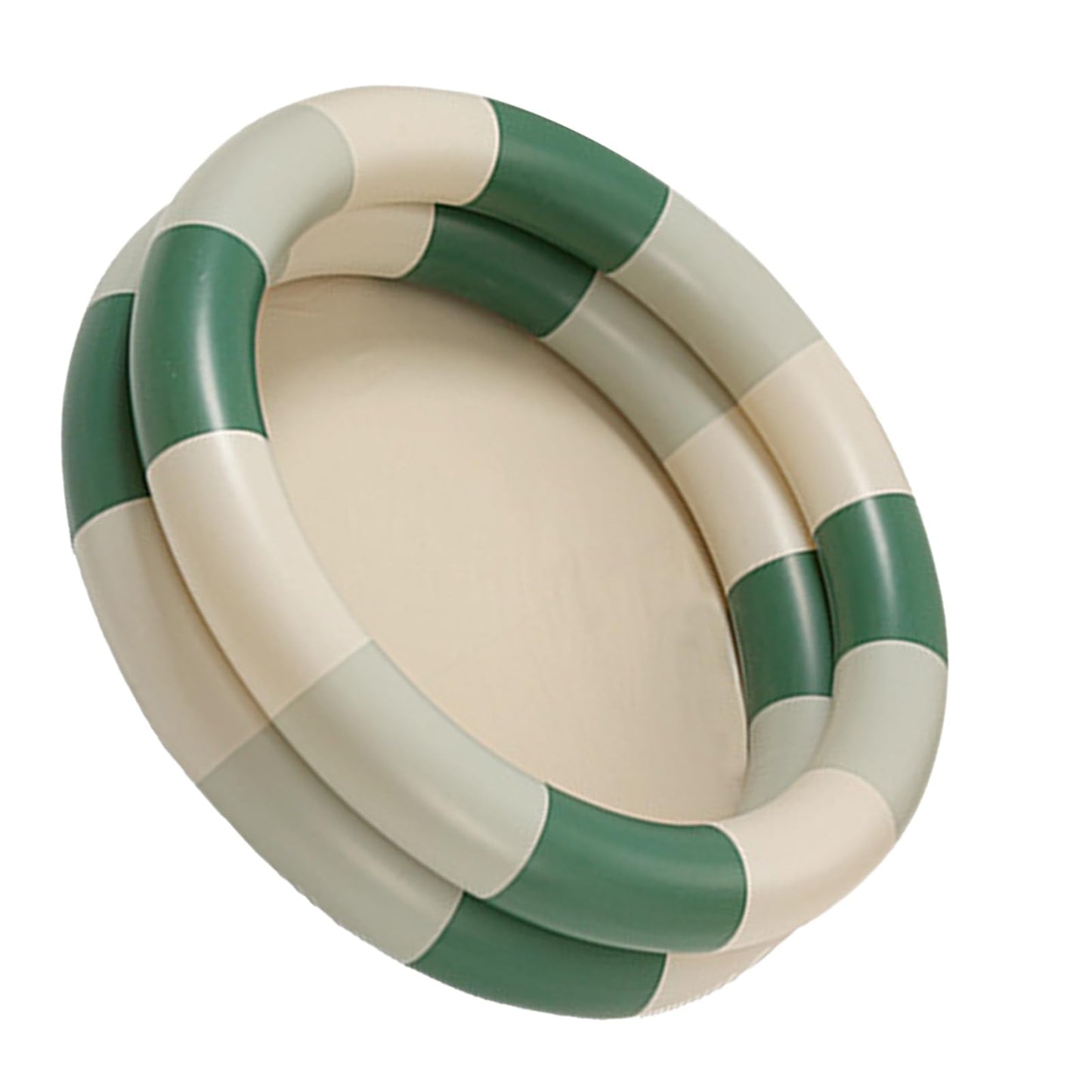 Inflatable Baby Retro Swimming Pool Family Cute Style Thickened Water Pool for Kids Indoor Outdoor Play (Green Stripe)