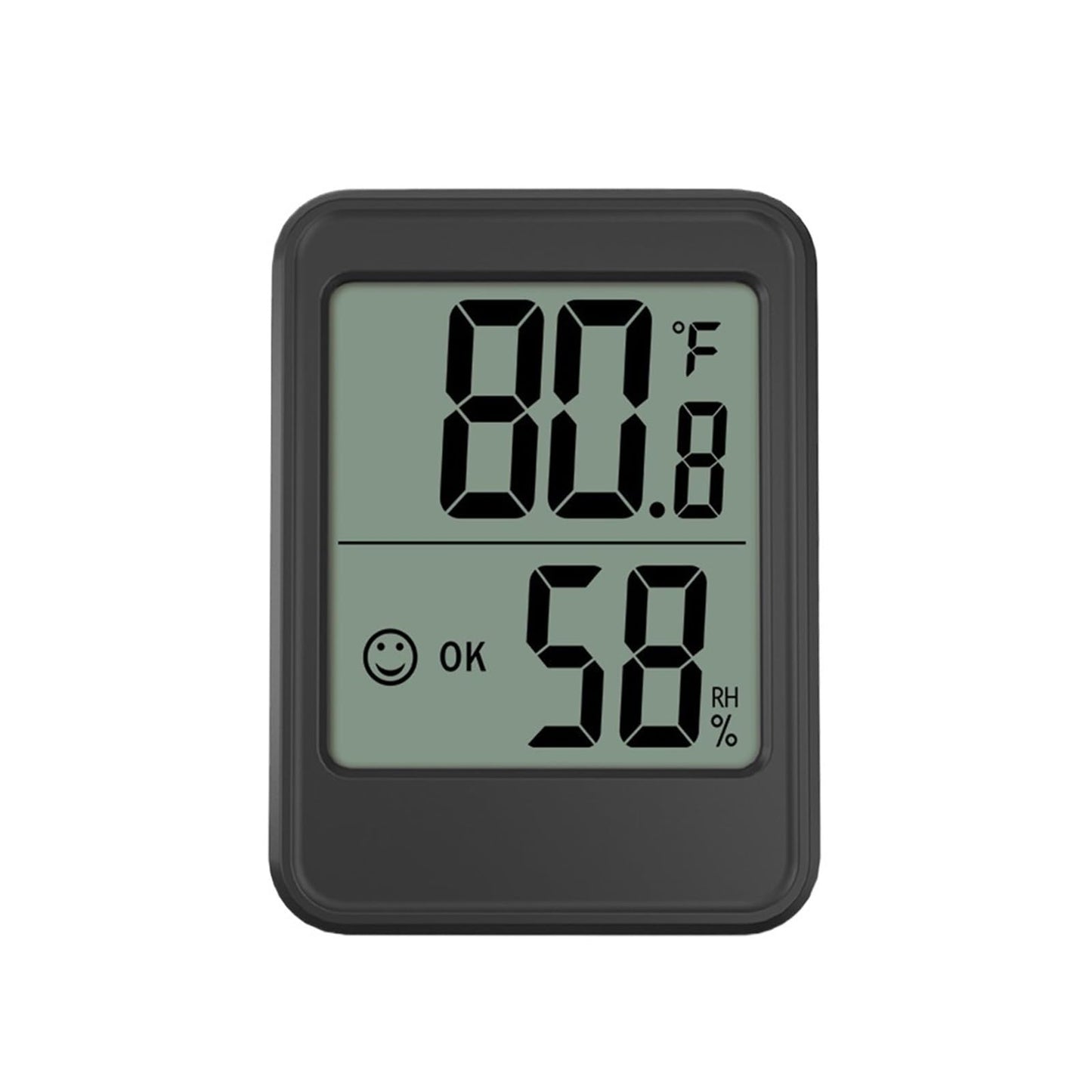 CVGfko Large Size LCD Digital Thermometer Hygrometer Indoor Room Electronic Temperature Humidity Meter Sensor Gauge Weather Station,Mc40 Black