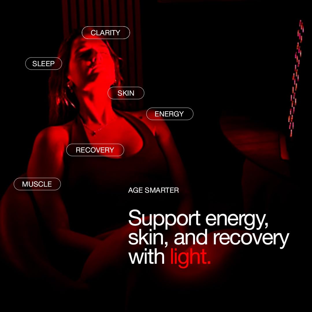 AuroraBox 60 Pro, Clinician-Backed 5 Wavelength Red Light & Near Infrared Light Therapy Panel | FCC/CE/RoHS Tested | 630 660 810 830 850nm | by Tundra Tribe (Jet Black, 60 PRO)