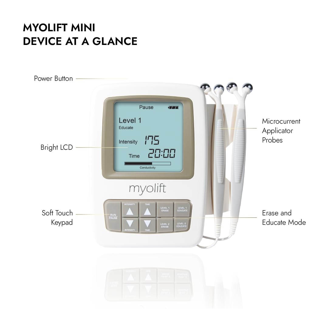 7E Wellness MyoLift Mini Microcurrent Facial Device - Non-Invasive Microcurrent Facial Device, Facial Skin Care Products for Anti Aging, Skin Tightening - Esthetician Supplies & Skin Care Tools -Face