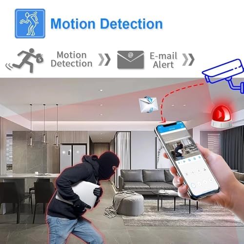 4CH DVR Wired CCTV Security System with 4pcs 1080P Metal Waterproof Surveillance Camera Infrared Night Vision Motion Detection for Indoor Outdoor 24/7 Recording (Include 500GB HDD) Remote Access