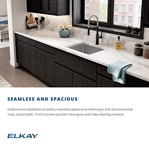 Elkay Crosstown 16 Gauge Stainless Steel 32-1/2" x 18" x 10" Single Bowl Undermount Sink Kit