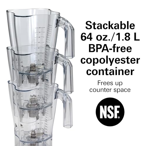 Hamilton Beach Commercial Fury High-Performance Blender, 64 Ounce / 1.8 Liter Capacity, 3 HP Motor, NSF Certified, HBH550R