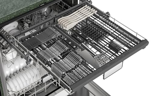 Sharp SDW6736MS 24-inch Stainless Steel Dishwasher, Third Rack, Library Quiet 47 dB, Power Wash Sprayer