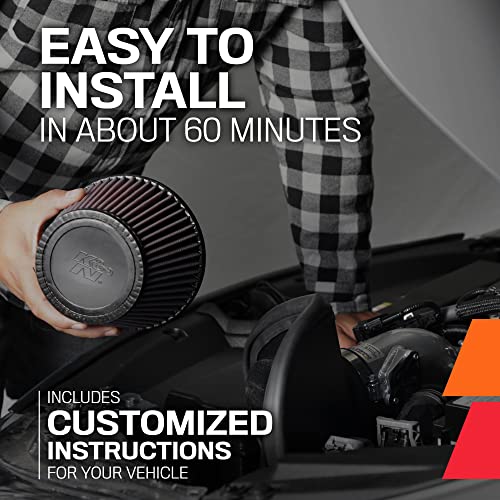 K&N Cold Air Intake System: High-Flow Air Filter, Increase Performance & Towing: Compatible with 2011-2019 Ford: Exploer, Flex, Taurus, 69-3531TS