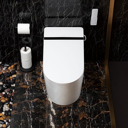 WOODBRIDGE Smart Toilet,Auto Open & Close,Foot Sensor Operation,Auto Flush,Heated Seat,Tankless One Piece Elongated Toilet,T-0099