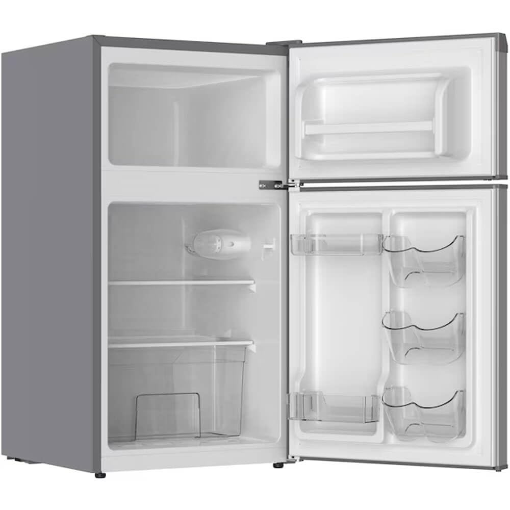 3.1 cu. ft. 2-Door Retro Mini Refrigerator in Stainless Steel
