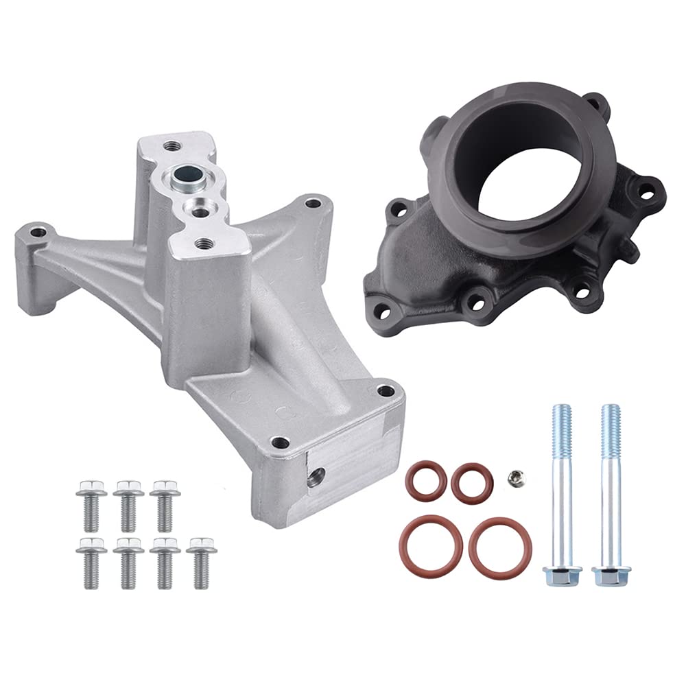 SPELAB EBP Valve Upgrade Turbo Pedestal & Exhaust Housing Compatible with Ford 7.3L Powerstroke 1999.5-2003 Bolts & Exhaust Housing + Diesel Turbo Pedestal