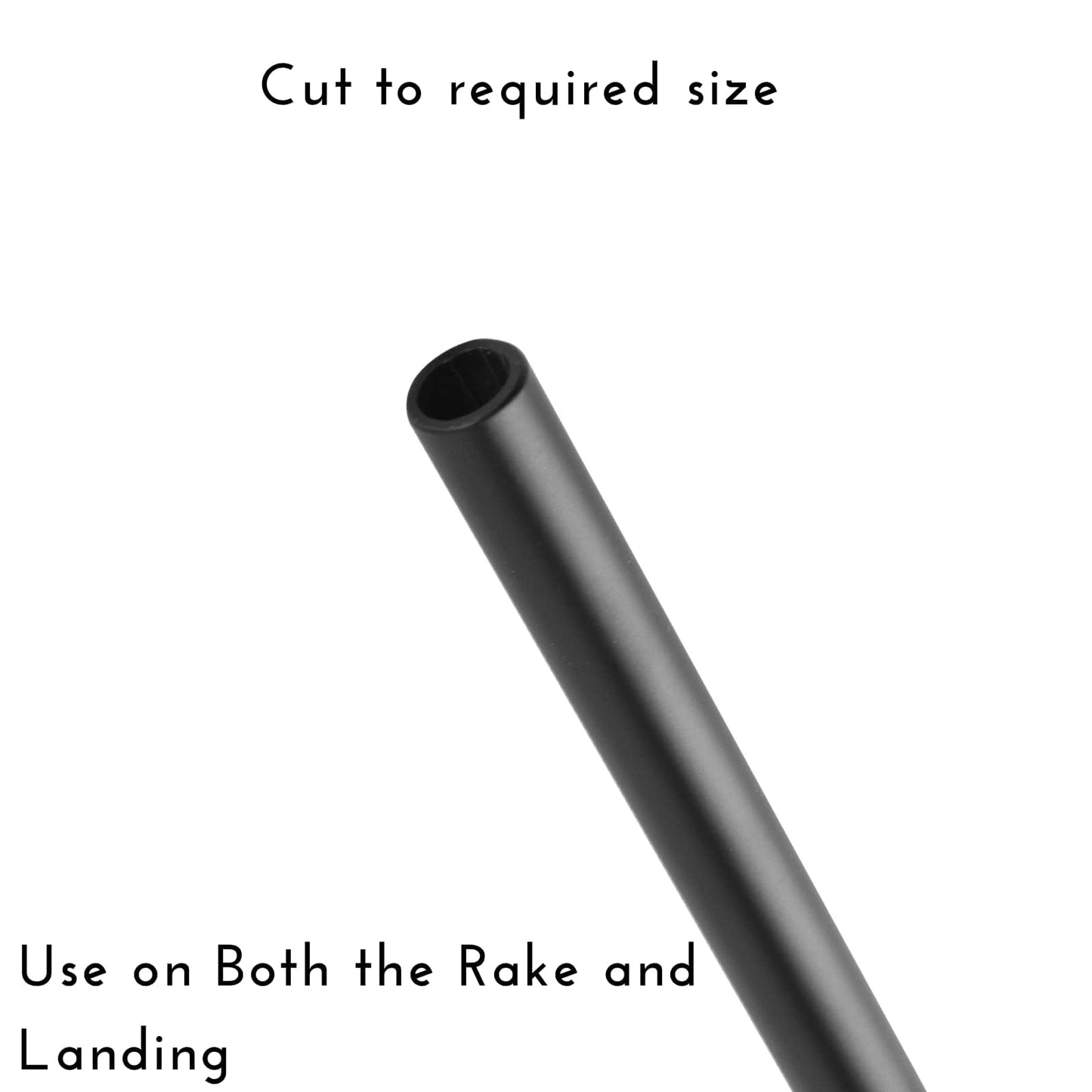 Senmit 5 Feet x 5/8-inch Round Horizontal Bar Baluster for Stair Remodel - Wrought Stair Iron Baluster for Staircase, 10 Pack Matte Black
