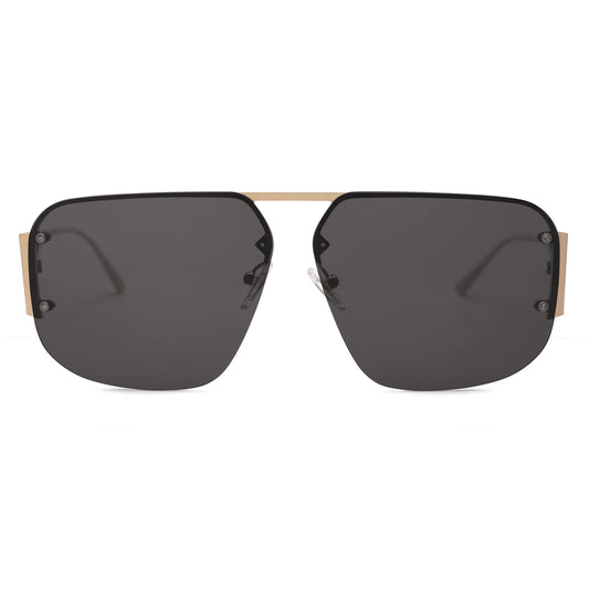 SOJOS Trendy Aviator Sunglasses Mens Womens Retro Metal Rimless Frame Shades Lentes De Sol Para Mujer SJ1192