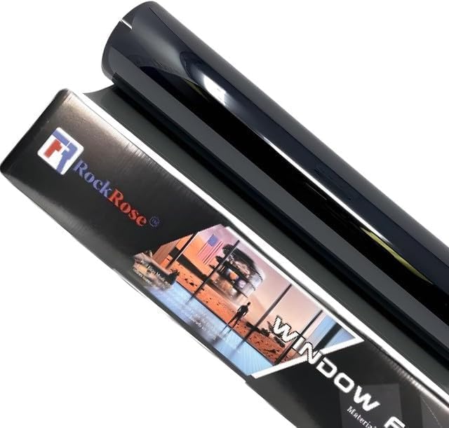 RockRose 50% Premium Carbon Car Window Tint Film 60 in x 100FT 2PLY Charcoal Privacy Film UV, Heat Blocking Tint for Car or Home Adhesive Film Easy Shrink, Plotter Friendly Pro Grade