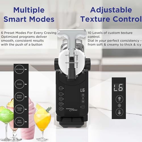 Magnavox Home, Ice Cream & Frozen Slush Drink Maker, Onyx (34OZ IceCream or 57OZ Slush at a Time)