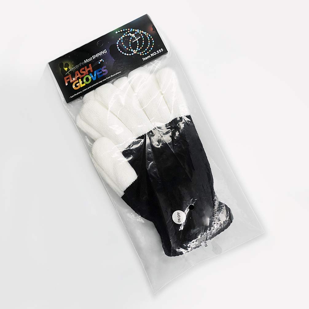 Luwint Kids LED Gloves Finger Light up Gloves - Flashing Autistic Cool Toys for Boys Girls, Children 3-7 Years