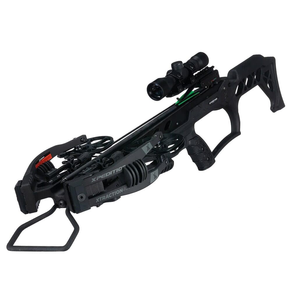 Xpedition Archery Xtraction 400X Crossbow, Lightweight Compact Compound Crossbow Package with Premium 4X32 Scope, 400 Feet Per Second