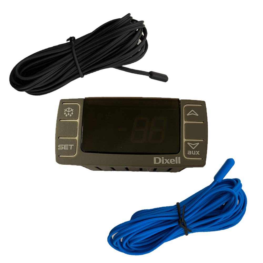 New Dixell Model: XR06CX (for Refrigerators) Digital Temperature Control Panel Thermostat with 2 Temperature Sensor Probes Included 120v / Technician Ready by Xiltek Gray