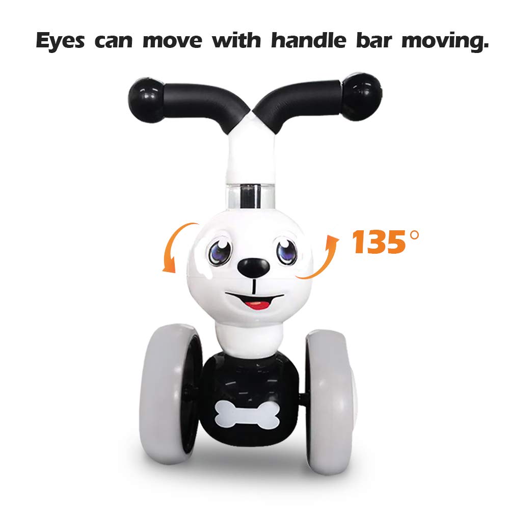 YGJT Baby Balance Bike Toys for 1 Year Old, Birthday Gifts for Boys and Girls, Silent Wheels & Non-Pedal Baby Walker Riding Toys for 10-36 Months Toddlers, Kids First Bike Gifts Spotty Dog