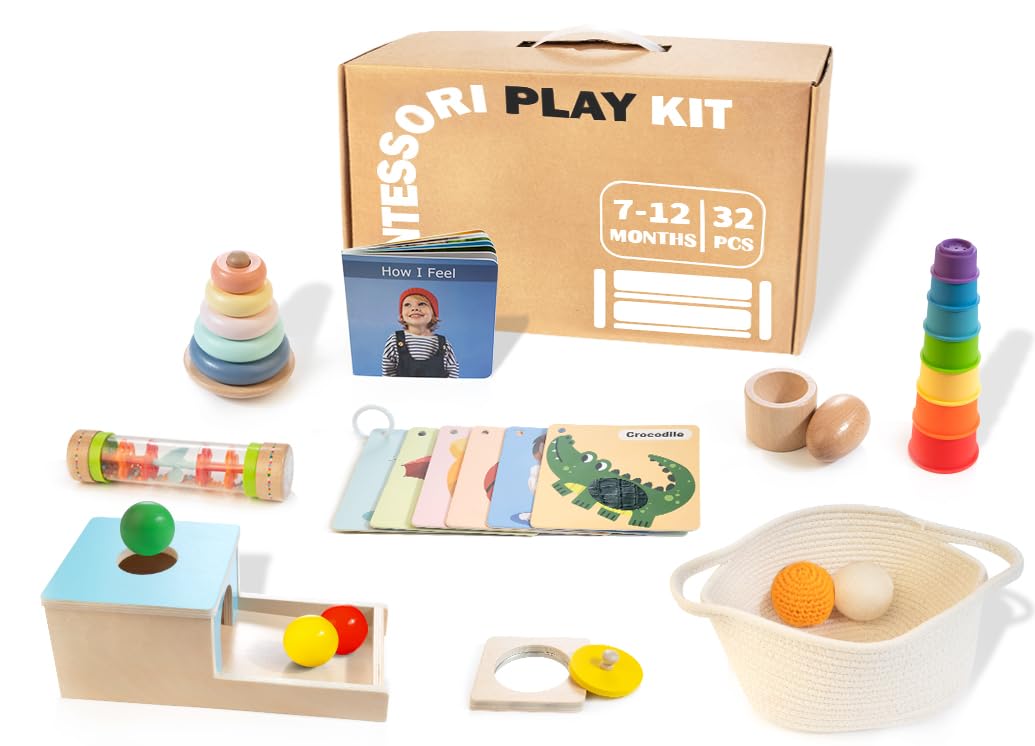 WOODMAM Montessori Educational Box for Baby Toddler