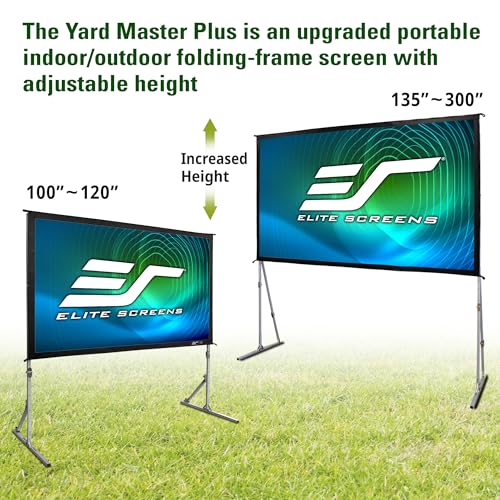 Elite Screens Yard Master Plus, 100-INCH 16:9, 8K 4K Ultra HD 3D Ready Indoor/Outdoor Portable Home Movie Theater Projector Screen, Front Projection - OMS100H2PLUS | US Based Company 2-YEAR WARRANTY