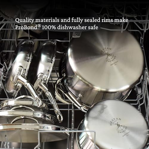 Hestan ProBond Forged TITUM - Professional Clad Stainless Steel, Nonstick, 10-Piece Cookware Set, Induction Compatible, Made without PFOAs