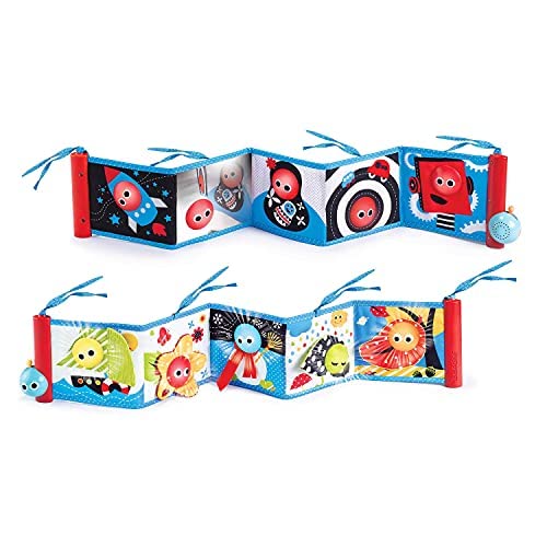 Yookidoo First Soft Cloth Baby Book - Lights and Music (0 to 12 Months). Essential Toy for Infant and Newborn's Playmats Promotes Sensory Development and Tummy-Time Training