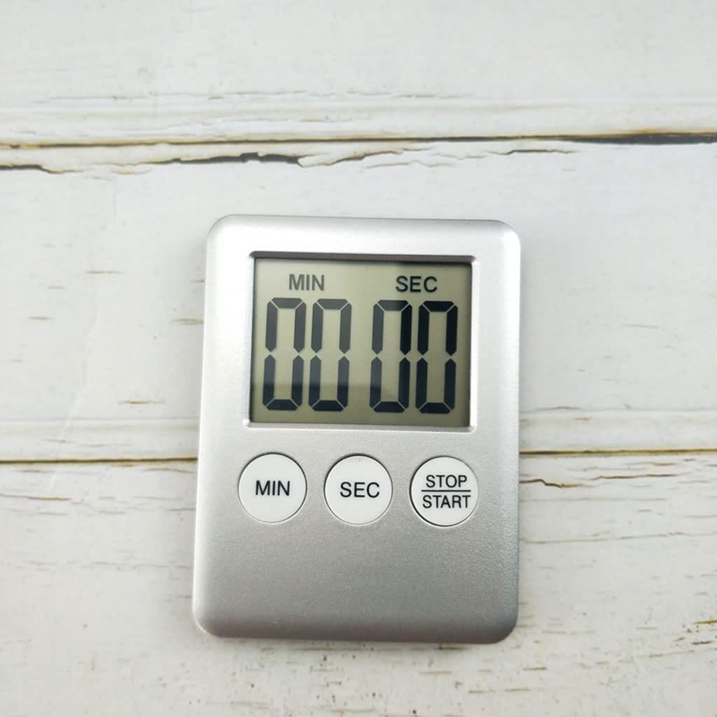 YWMLFZ Cooking Timer LCD Digital Screen Clock Kitchen Countdown Timer Mechanical Digital Kitchen Timer Magnetic(Black)