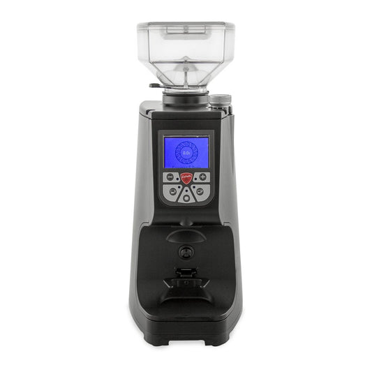 Eureka Atom Commercial Espresso Grinder | 60mm Flat Burrs | Sound Insulation | Programmable Timer Based Dosing | Digital | (Matte Black)