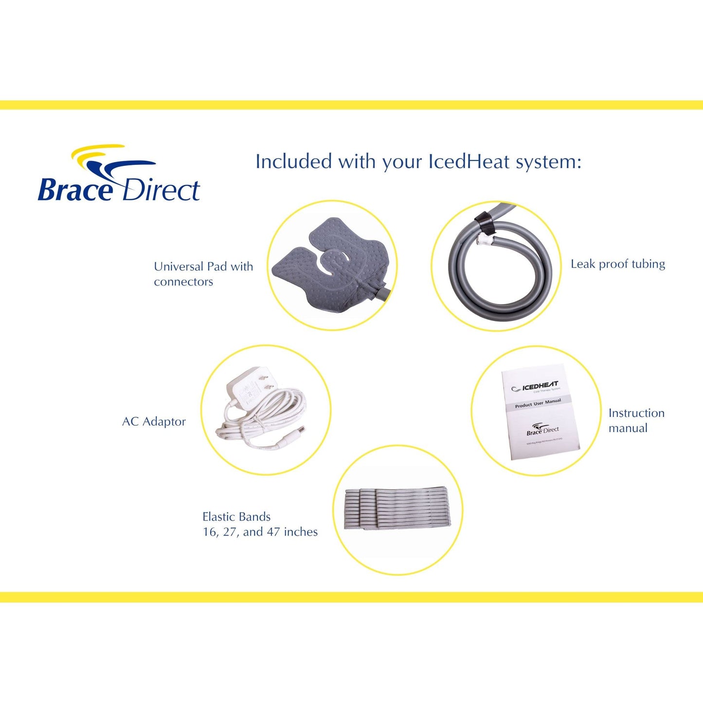 Digital IcedHeat Hot and Cold Therapy Machine with Universal Pad - Circulating Cryotherapy System for Knee, Shoulder, Back, Arthritis, and Post-Surgery Recovery by Brace Direct