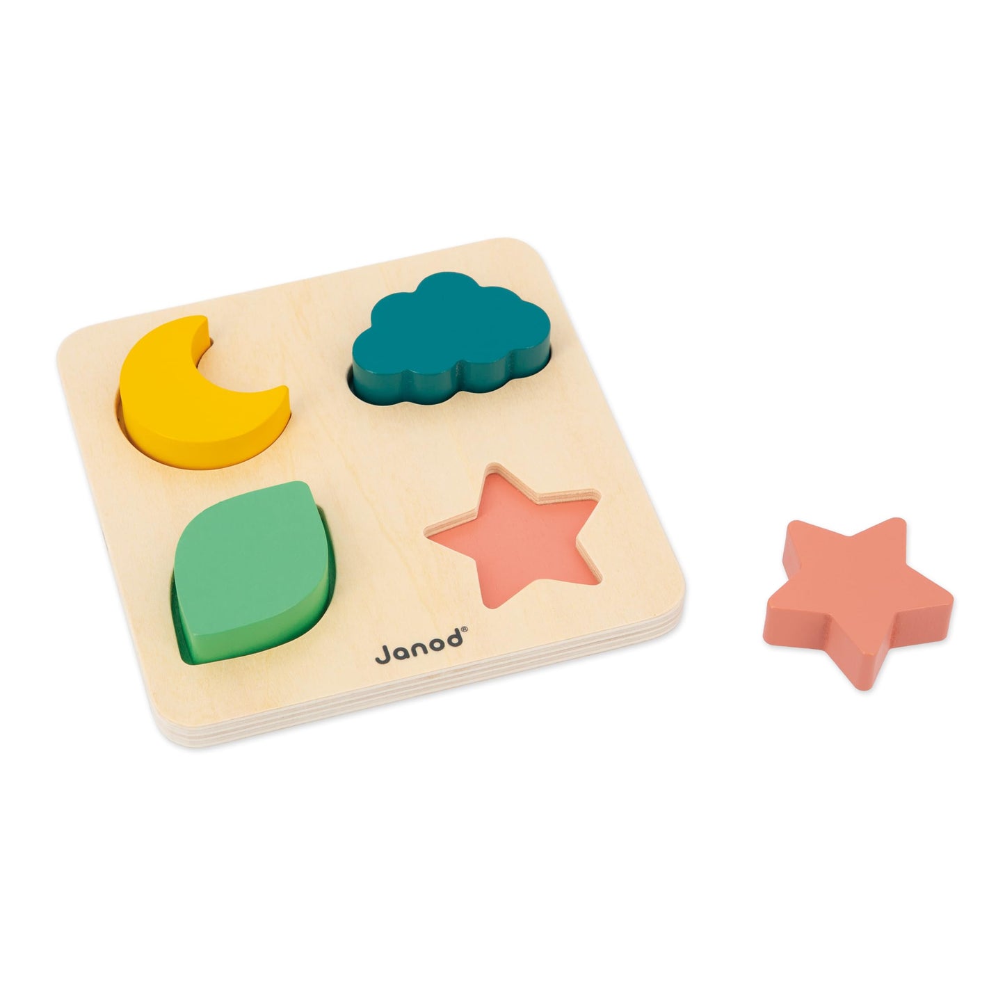 Janod - Baby Play Box - Children's Toy 18 Months - Stimulus Toys with Wooden Puzzle - Baby Motor Skills - Activity Toys and Psychomotor Development - from 18 Months - J04064