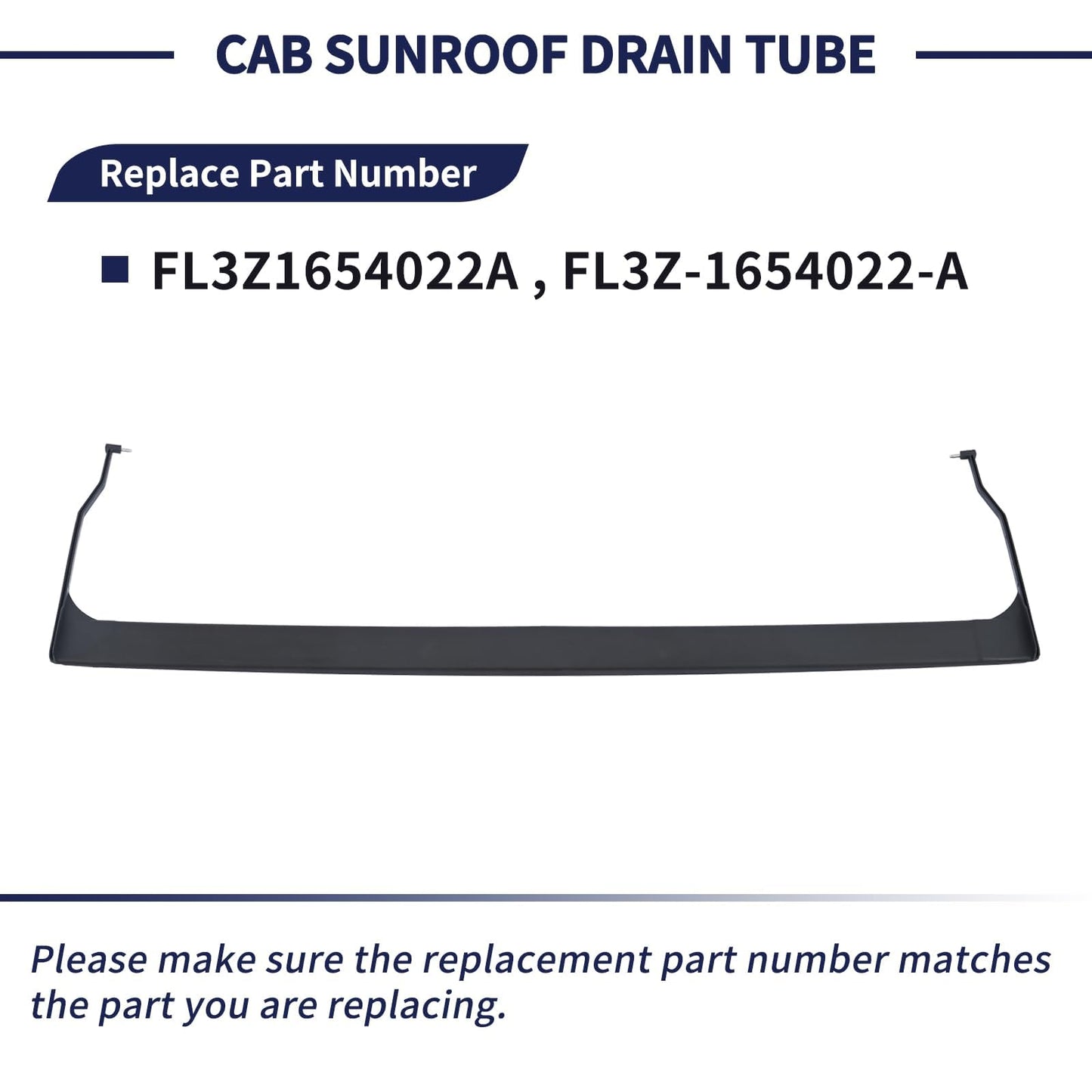 Magimaker Cab Sunroof Drain Tube Fit for Ford Expedition F150 F-150 2015-2020, for Lincoln Navigator 2018-2021 Replace FL3Z1654022A Sunroof Drip Channel Water Trough
