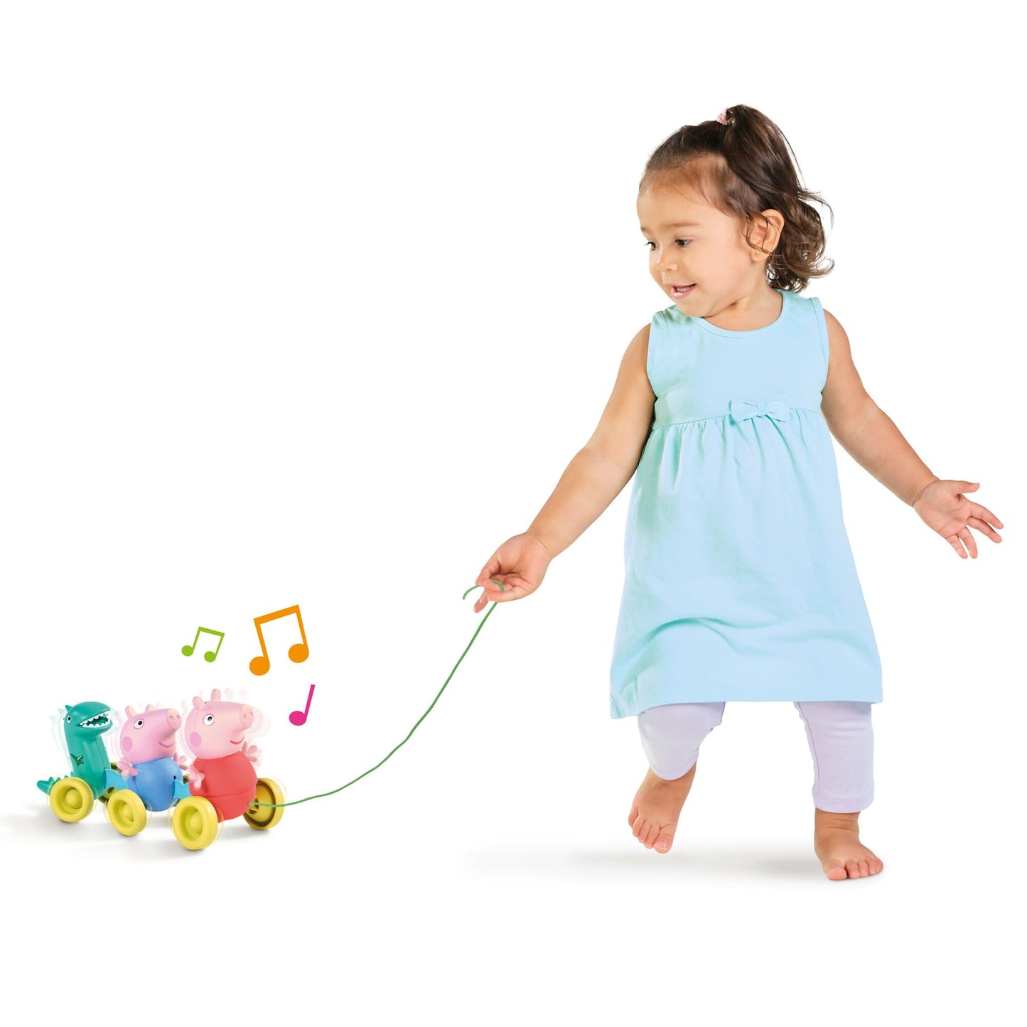 Toomies Grow with Peppa Pig - Pull Along Peppa - Peppa Pig Musical Walking & Crawling Baby Toy with Wheels - Baby Musical Toys with Wibble Wobble Action - 18 Months & Up (E73527)