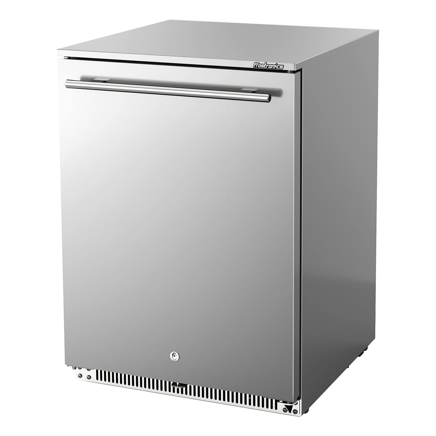 Frostronics 24 Inch Outdoor Beverage Refrigerator, 168 Can Built-in & Freestanding Cooler, 26°F Sub-Zero Beer Fridge, IPX4 Waterproof SUS304, NSF7 Commercial Grade for Patio & Outdoor Kitchen