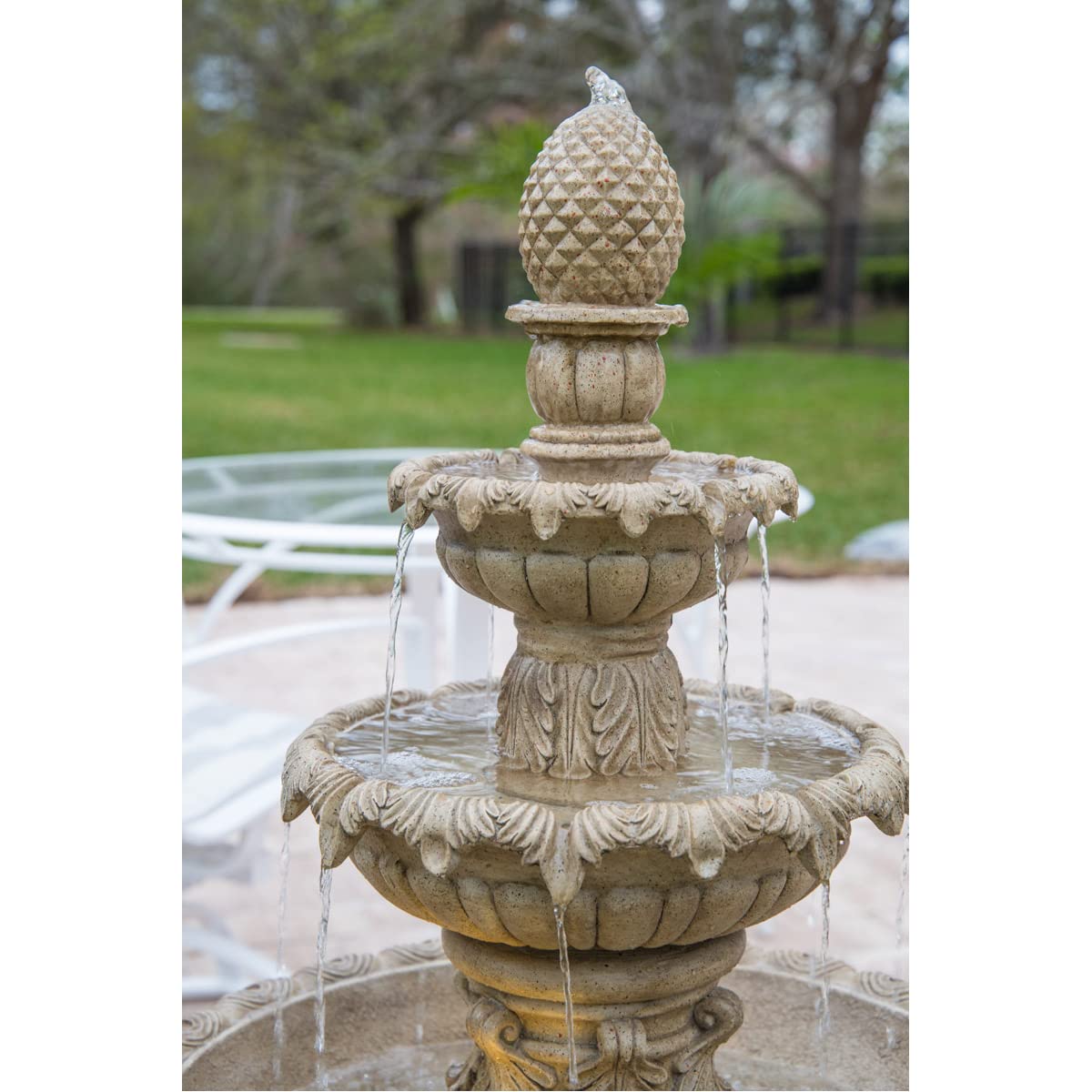 Kenroy Home 51010SNDST Ibiza Classic Outdoor Floor Fountain, Sandstone, 45 Inch Height, 25.5 Inch Width, 25.5 Inch Depth