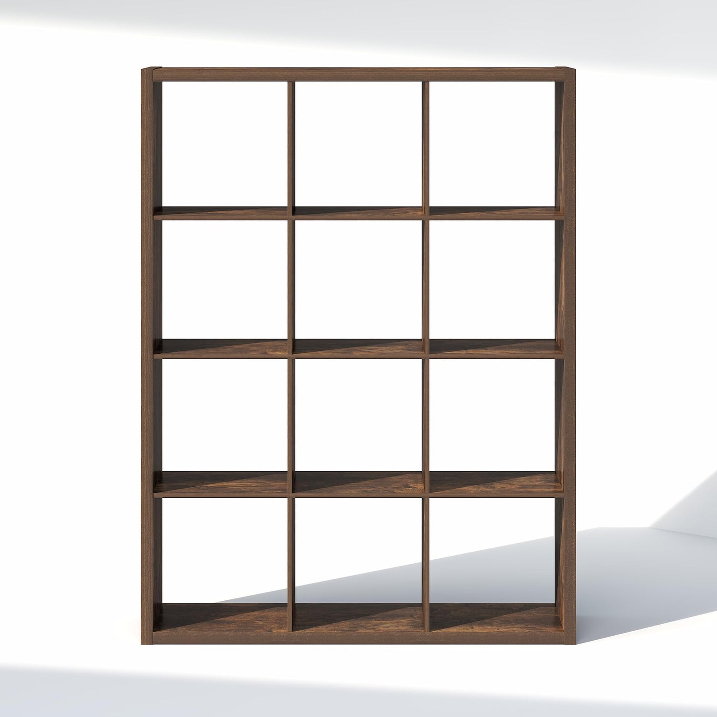 Furinno Cubic Closet Organizers and Storage, 12-Cube Closet Organizer, Open Shelf Closet Storage, Extra Thick Frame for Wardrobe, Bedroom, Living Room, Amber Pine