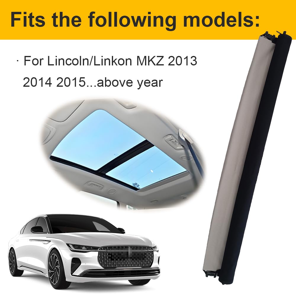 Car Panorama Sunroof Sunshade Curtain Cover Assembly Replace Heat Insulation Sun Visor Roller Blind DS7Z54519A02AB for Lincoln MKZ 2013-