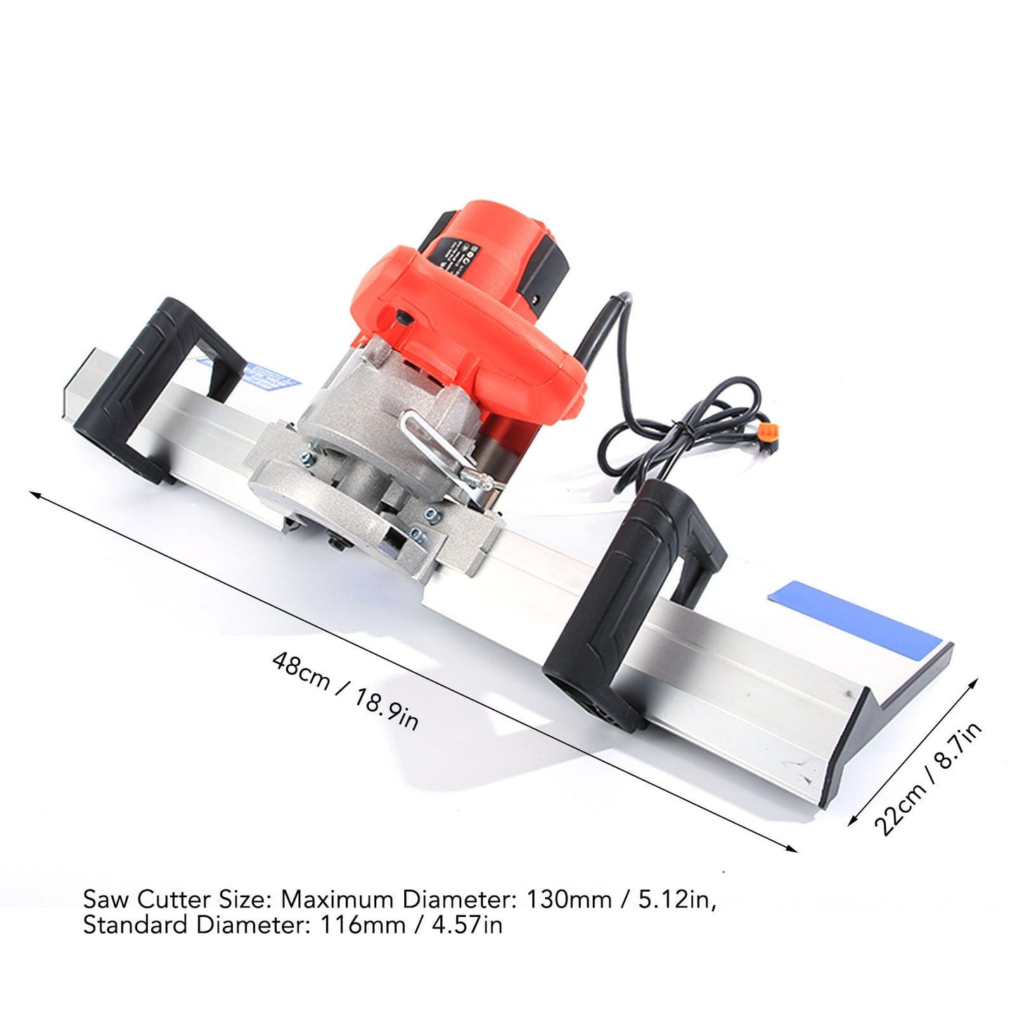 Electric Tile Bevel Cutter with Saw Cutter, 45 Degree 13000RPM 1200W High Strength Tile Chamfering Machine with 12V 2.2m Hose, Less Dust Design Ceramic Tile Chamferer