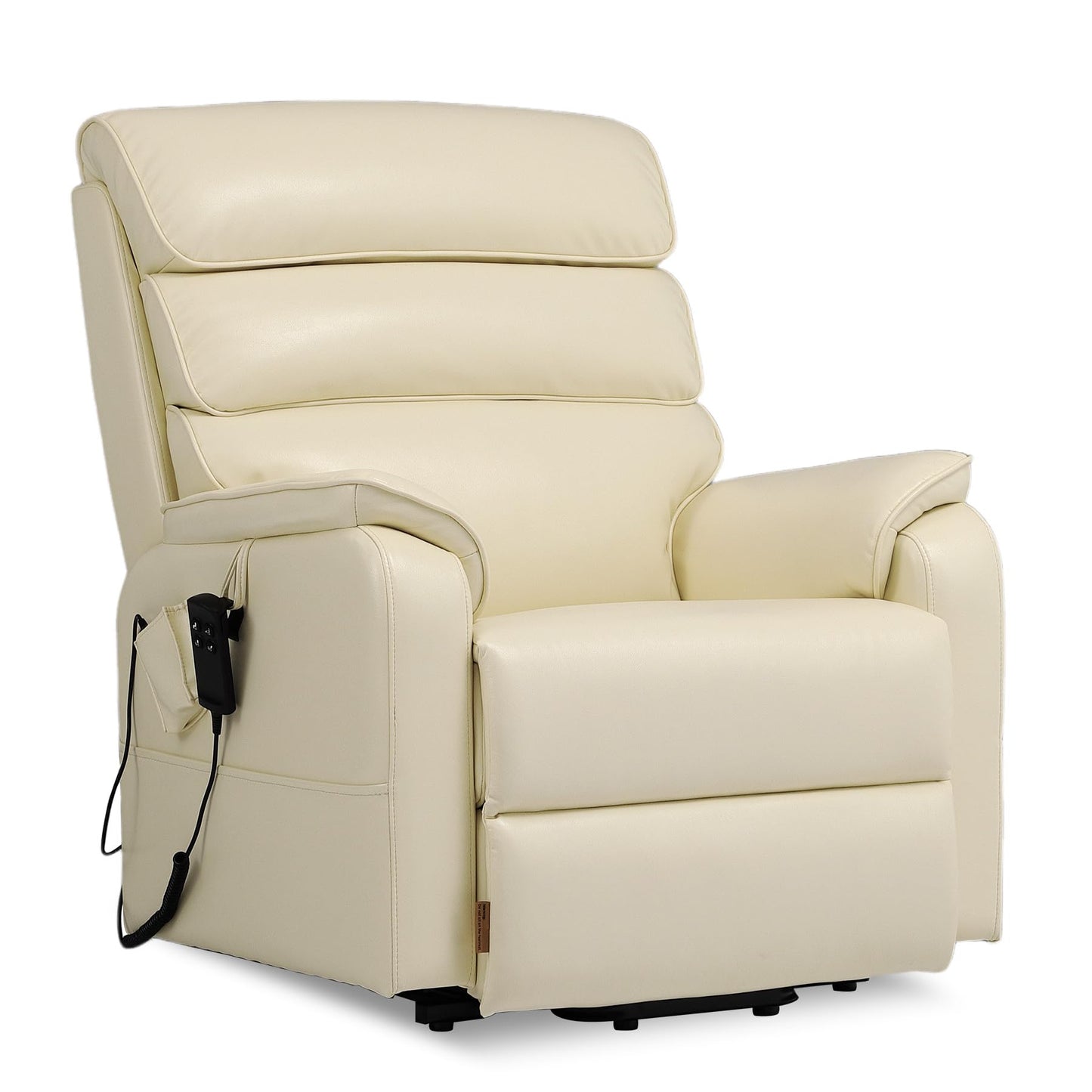 DYNOX Big Man Large-Wide Power Dual Motor Lift Recliners Chairs for Elderly Lay Flat Lift Chair with Infinite Positions, Heat & Massage, Supports 400 LBS(9298,Faux Leather,Cream)