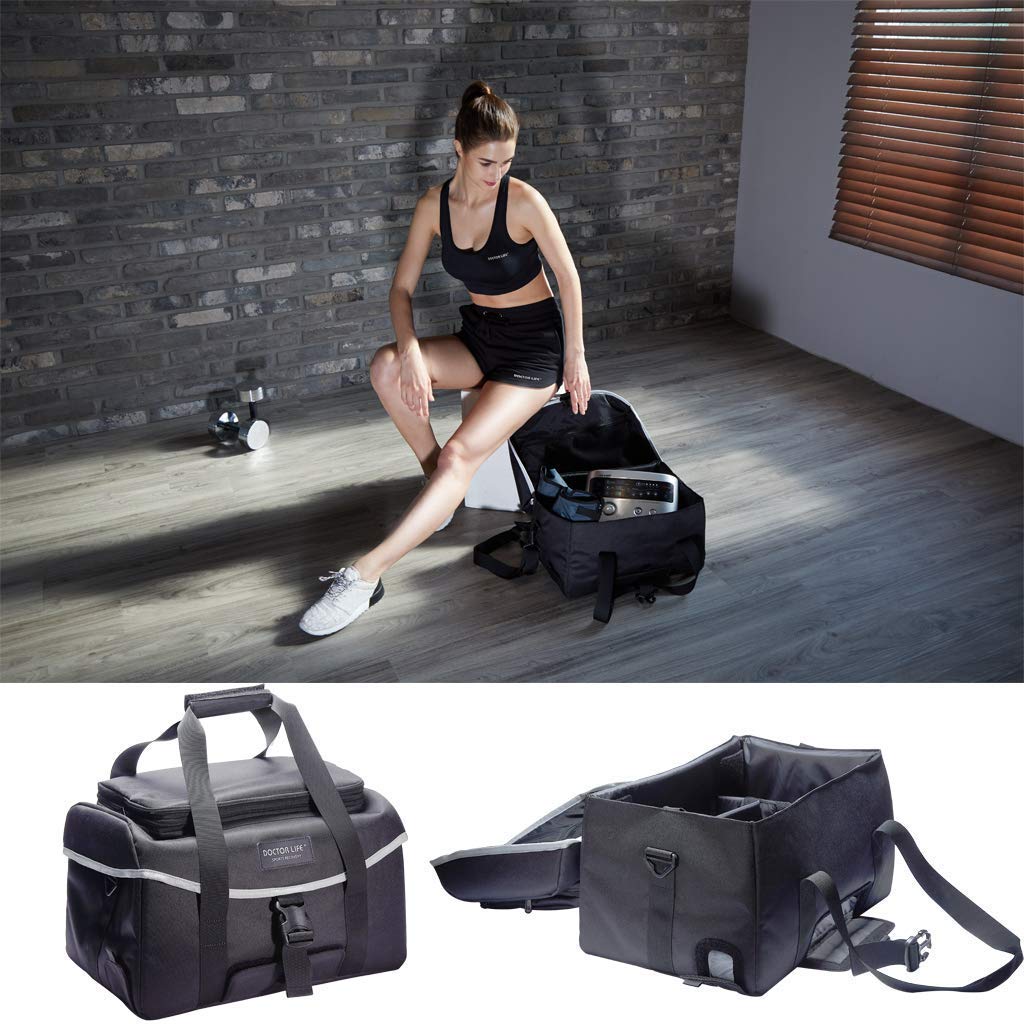 DOCTOR LIFE LX9max Full Body (A) - Sequential Air Compression Recovery System : Device + Legs (2XL) + Arm + Waist + Bag