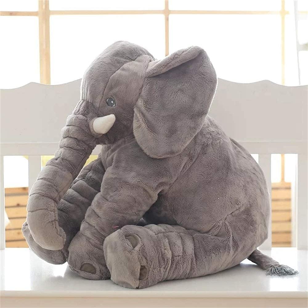BOOJALOO Giant Stuffed Animals Doll Elephant Stuffed Animal, 24" Stuffed Elephant Plush Toy Gifts for Girls Boys Gray