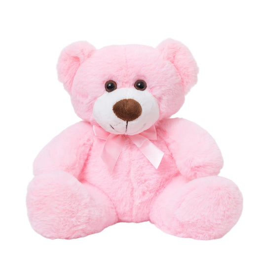 unsnurnoch 14" Pink Teddy Bear Plush Toy, Soft & Cuddly Teddy Bear Stuffed Animal with Cute Bow, for Girls, Girlfriends, Ideal for Valentine’s Day, Birthday, Christmas