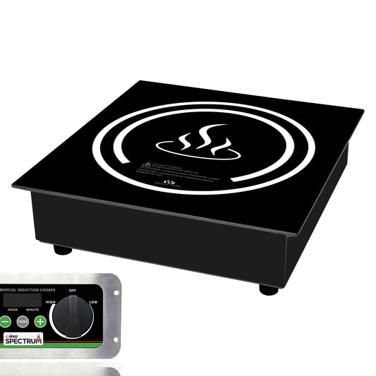 Winco EIDS-18 Commercial-Grade Drop-In Induction Cooktop Burner, 1800 W, 120V