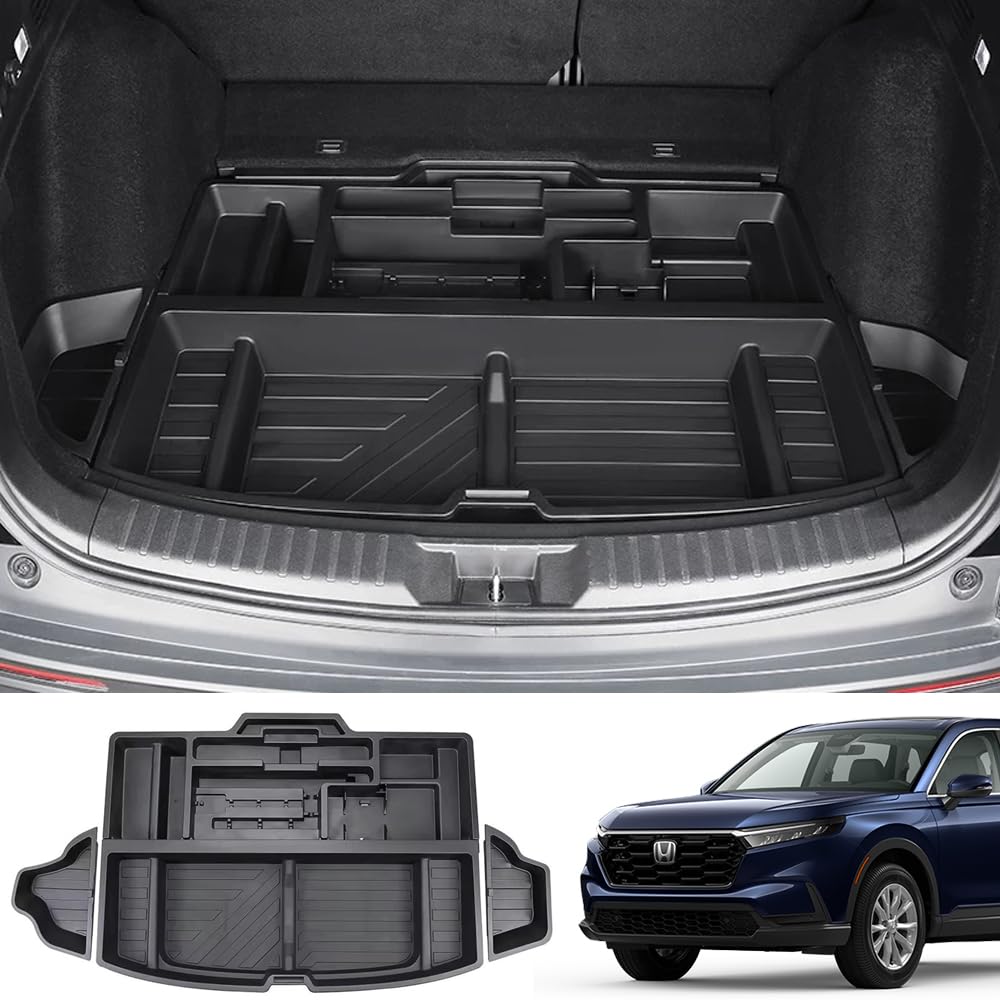 SSBOX Trunk Custom-Fit Organizer for 2023-2026 Honda CR-V, SUV Insert Cargo Rear Hatch Storage Box for CRV EX LX EX-L Touring Turbo Plus Sport Accessories