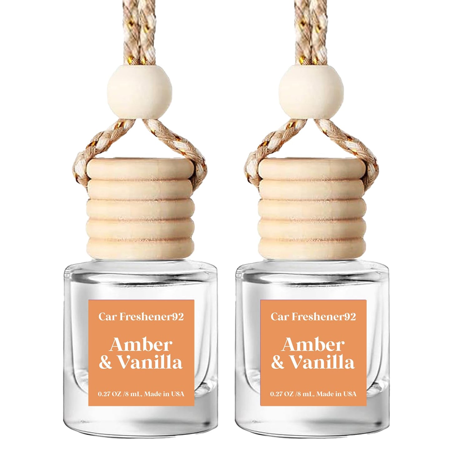 HoogaLife Car Air Freshener Diffuser 2 Pack Hanging Air Freshener Diffuser - Pink Sparkle Champagne Fragrance Oil Air Diffuse r for Car, 45+ Days Long Lasting Fragrance Made in USA