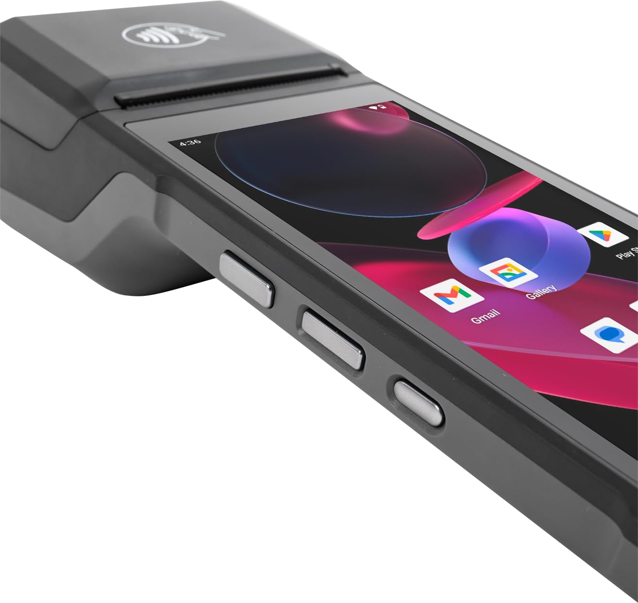 Multzo POS Android 14 Receipt Printer Android 14 and 58mm High Speed Thermal Printer 5.5’ Touch Screen. Handheld Point of Sale with NFC and 4G Network. 3GB Ram+32GB ROM