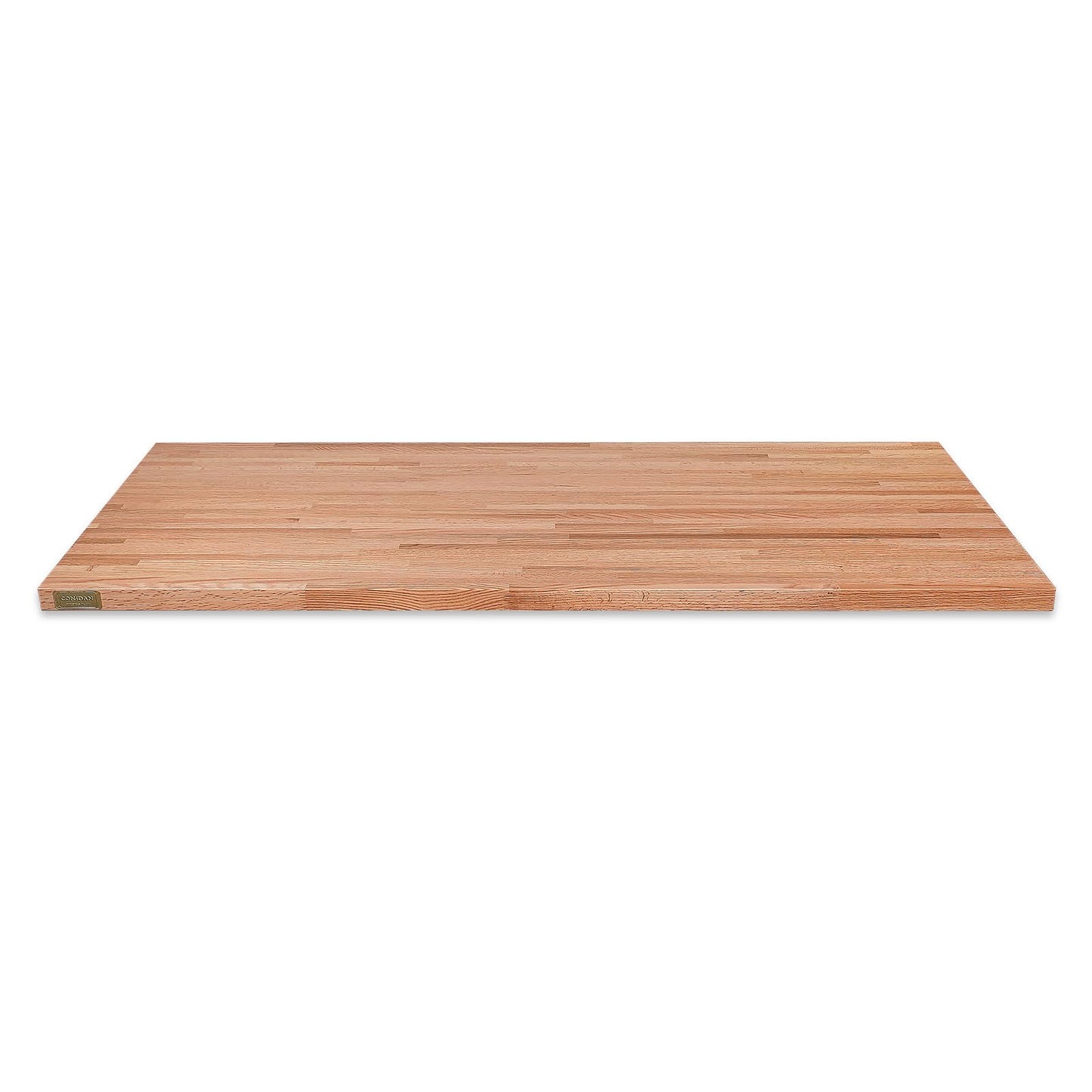CONSDAN Butcher Block Counter Top, USA Grown Oak Solid Hardwood Countertop, Wood Slabs for Kitchen, Reversible, Both Side Polished, Prefinished with Food-safe Oil, 1.5" Thickness, 60" L x 25" W